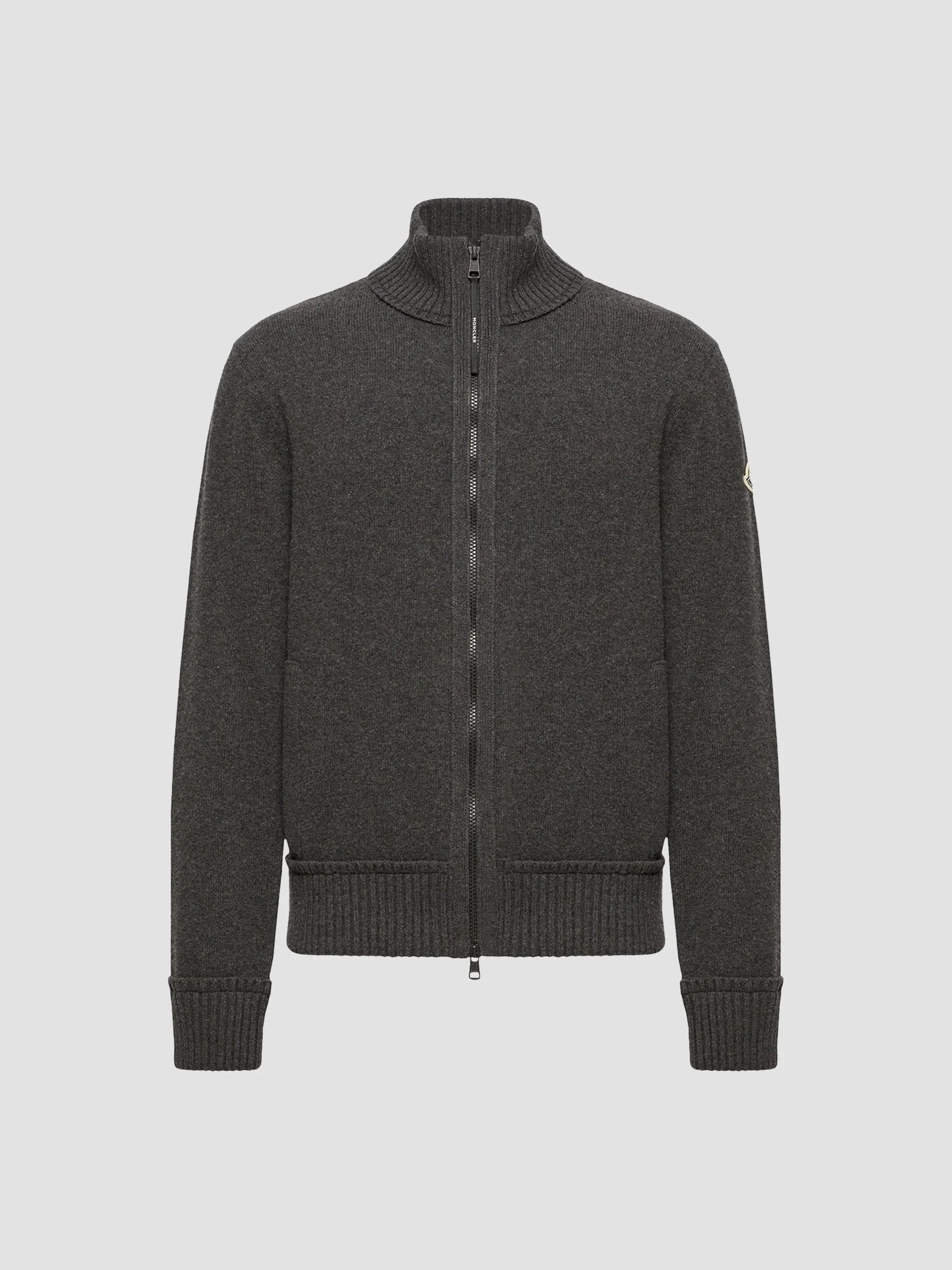 Men's Cardigan in Cashmere and Wool - Black - 1