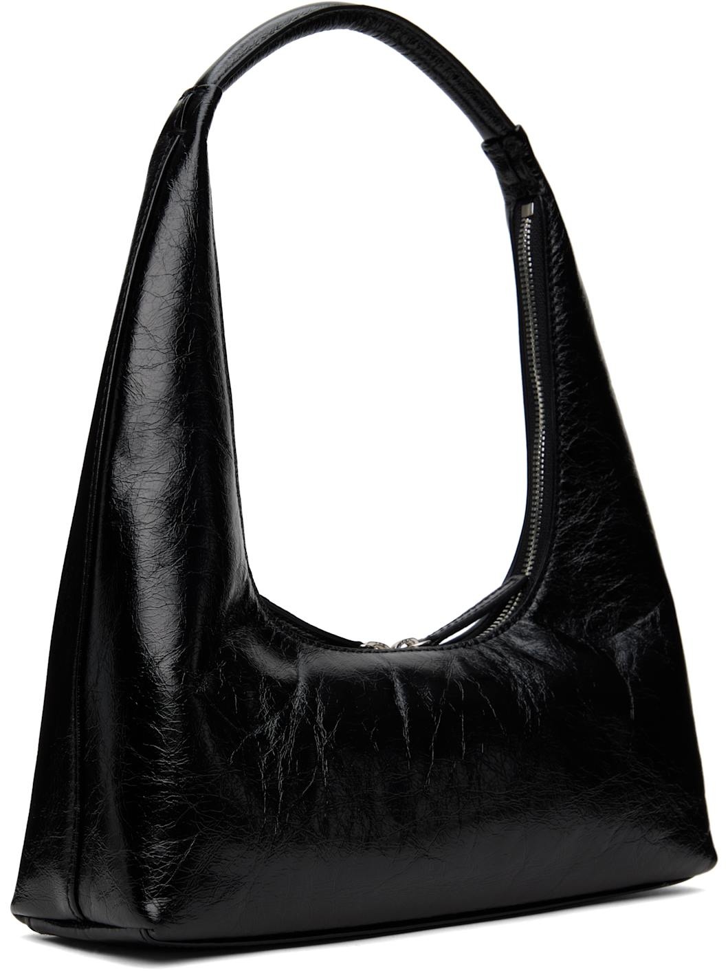 Black Integrated Strap Shoulder Bag - 3