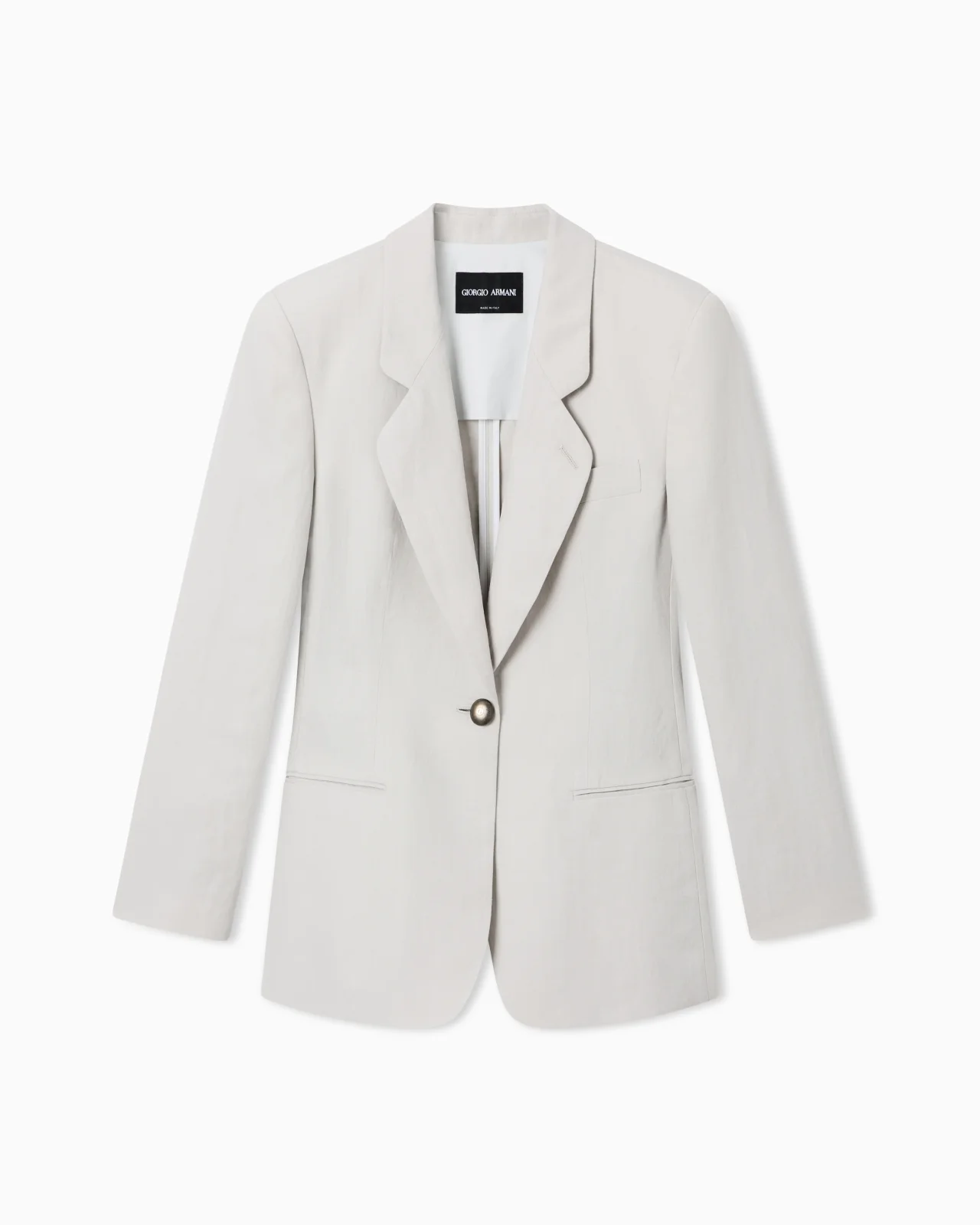 SINGLE-BREASTED LINEN JACKET - 1