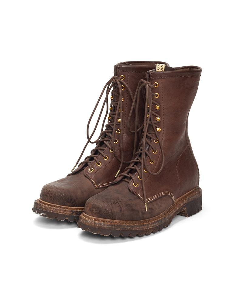 SCOUT PLAIN TOE BOOTS HI-FOLK DK.BROWN - 5