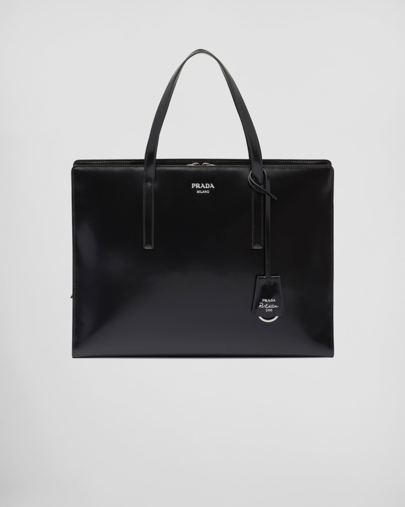 Prada Re-Edition 1995 brushed-leather large handbag 1