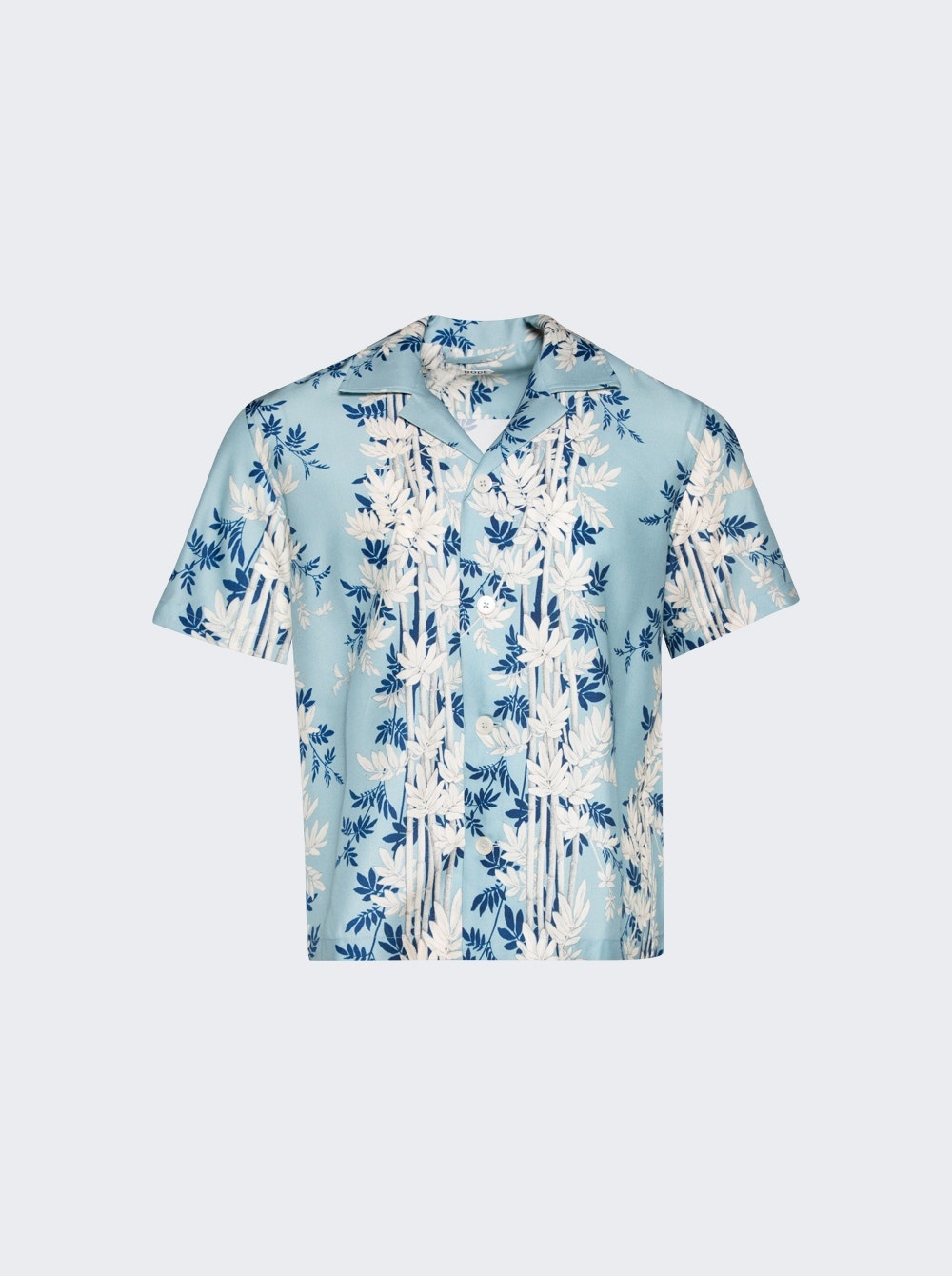 Bamboo Forest Short Sleeve Shirt Blue - 1