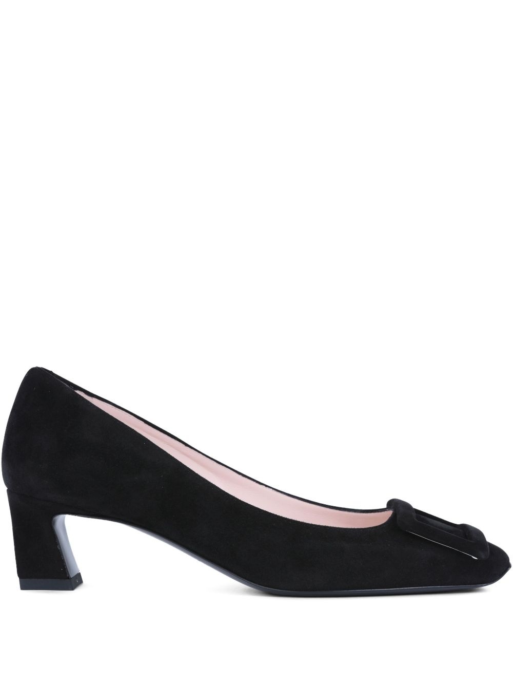 45mm buckle-embellished square-toe pumps - 1