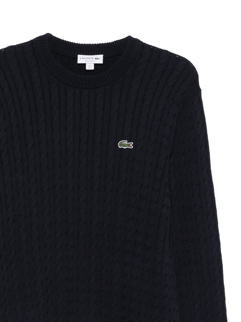 cable-knit logo-patch sweater 3
