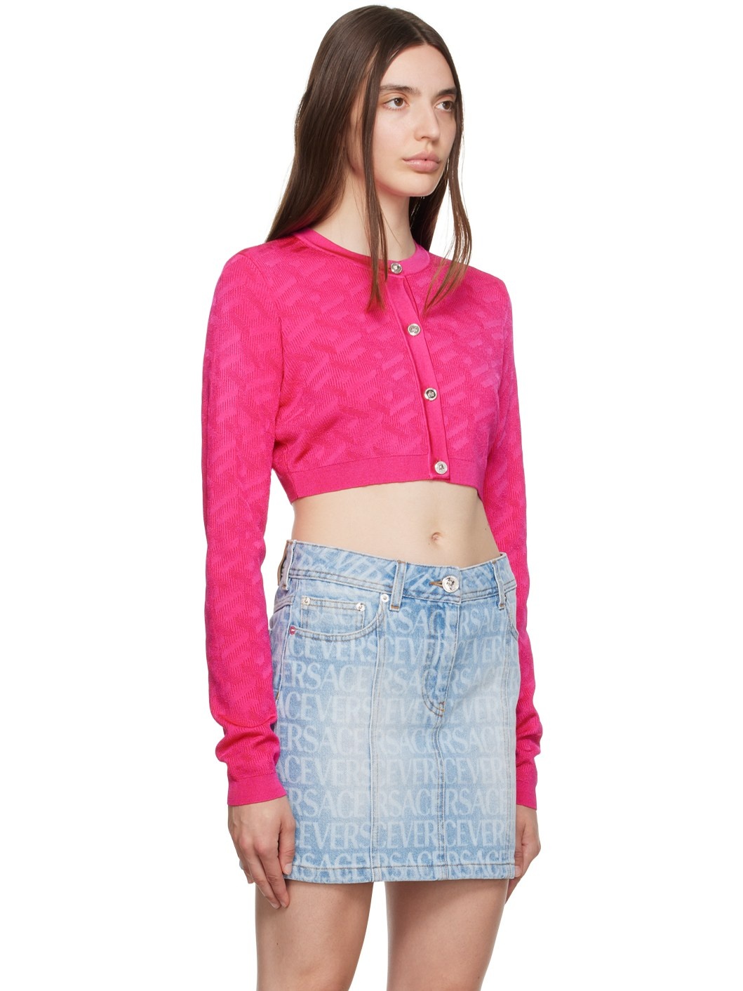 Pink 'La Greca' Cardigan - 2