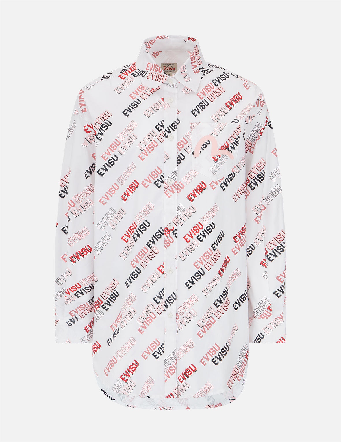 Allover Logo Print Shirt Dress - 7