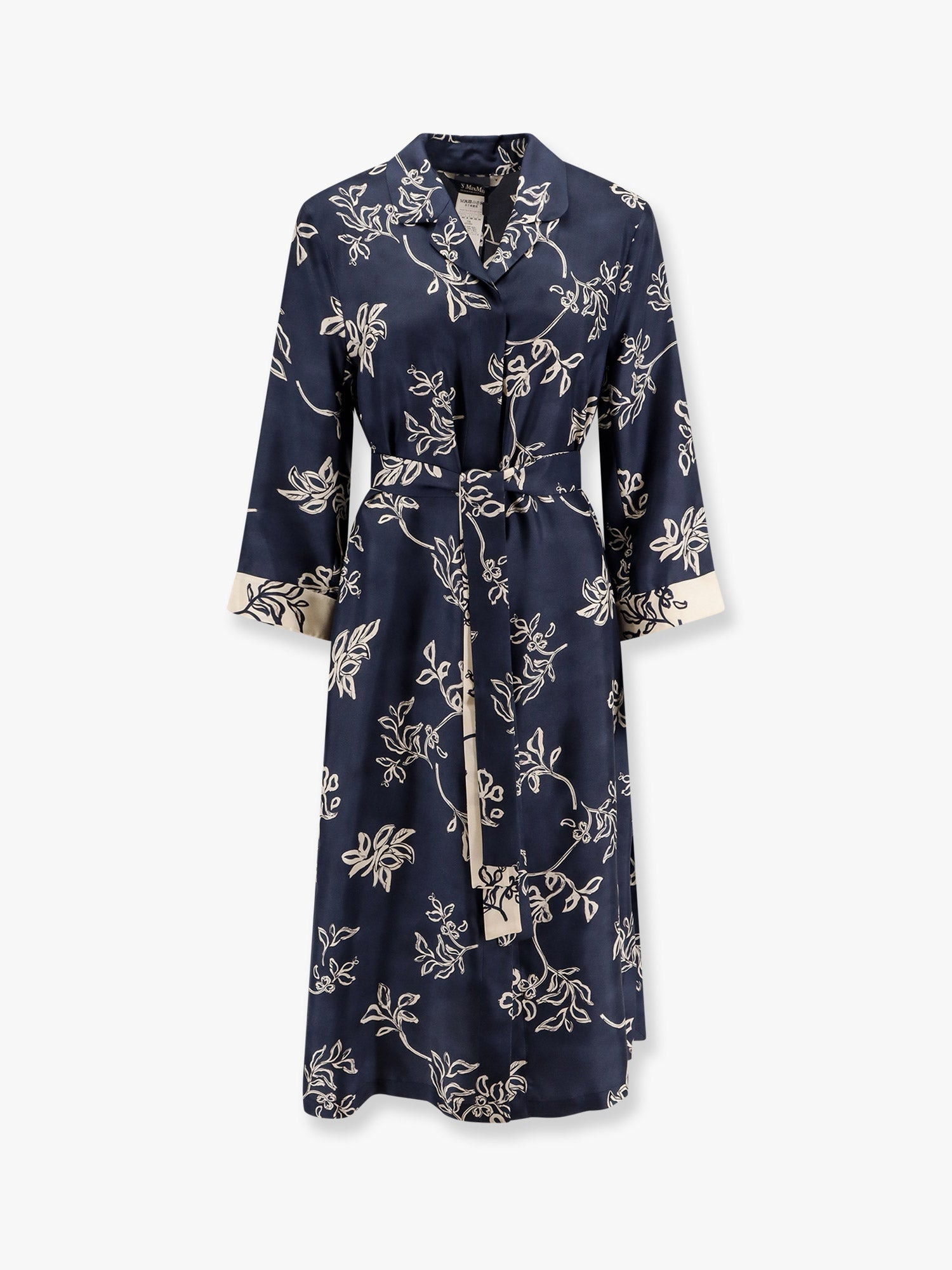 'S Max Mara Timeo Kaftan Silk Dress With Floral Print - 1