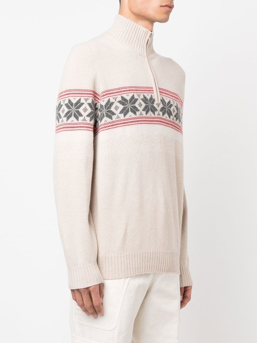 cashmere knitted roll-neck jumper - 3