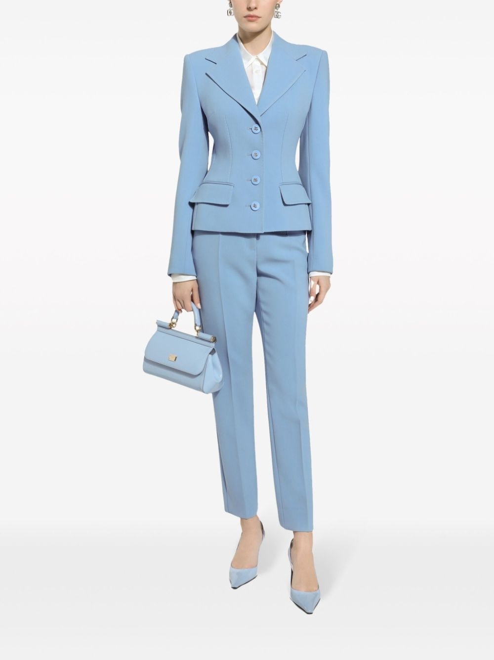 high-waisted tailored trousers - 3
