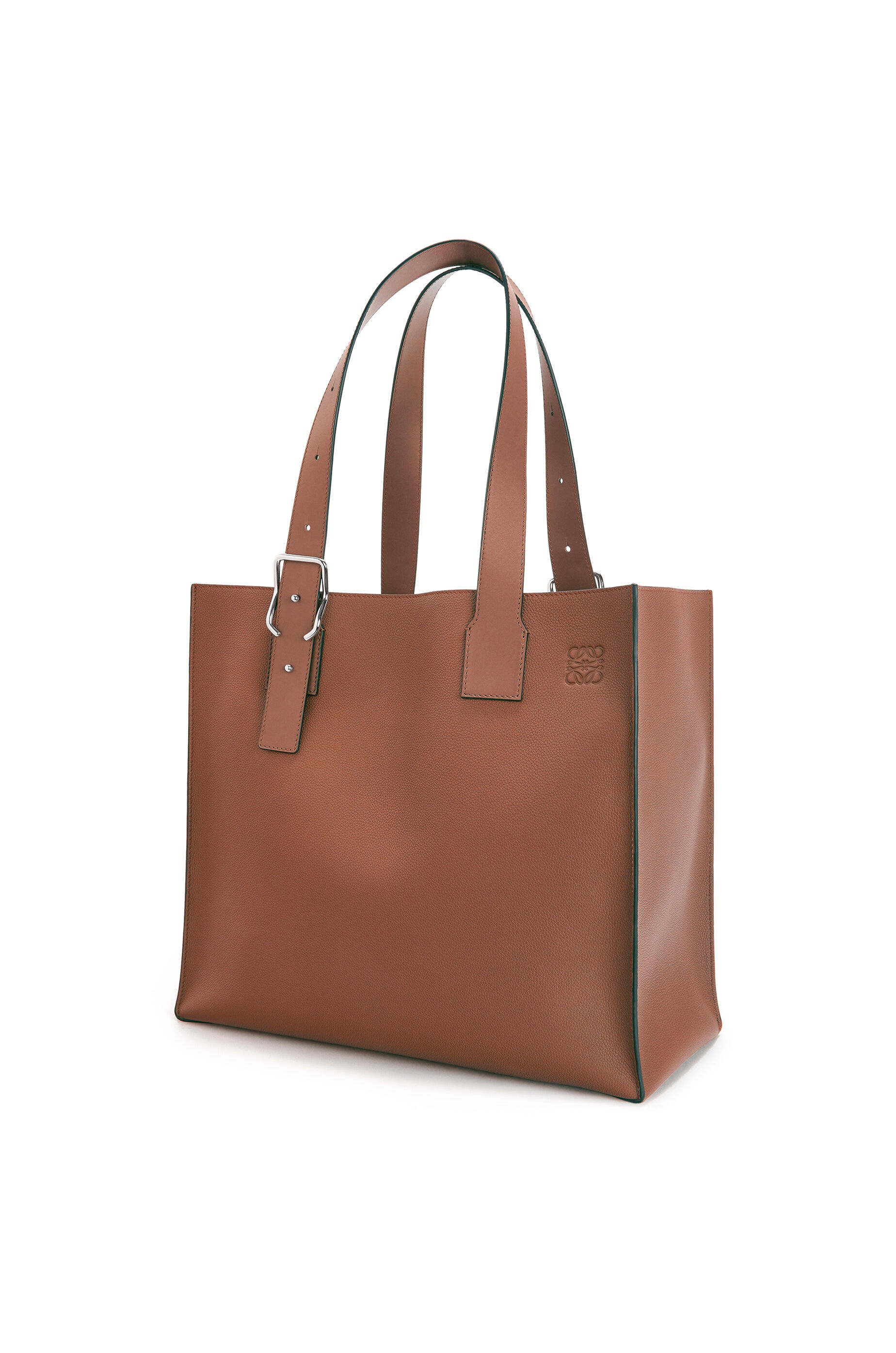 Buckle tote bag in soft grained calfskin - 2