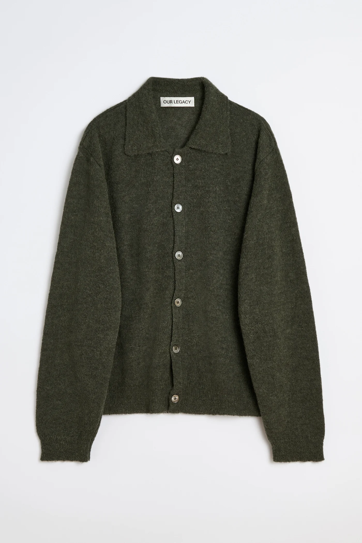 Evening Polo Moss Green Fuzzy Alpaca - 1