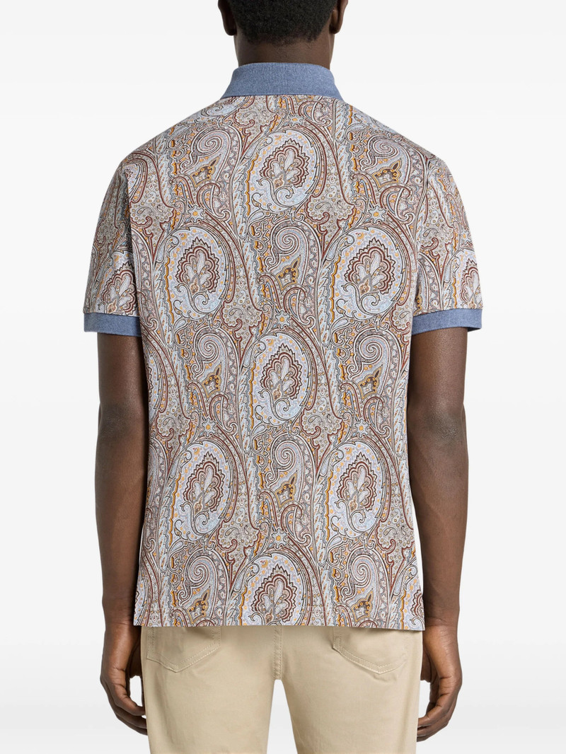 Etro Etro COTTON PIQUE POLO SHIRT WITH ARNICA MOTIF outlook