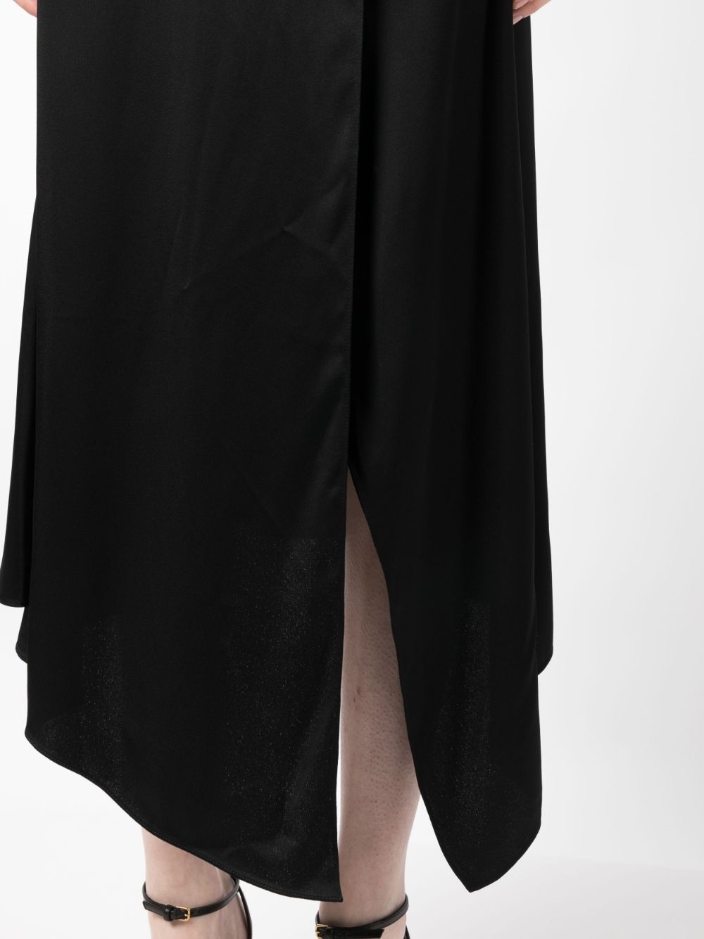 asymmetric high-waisted midi skirt - 5