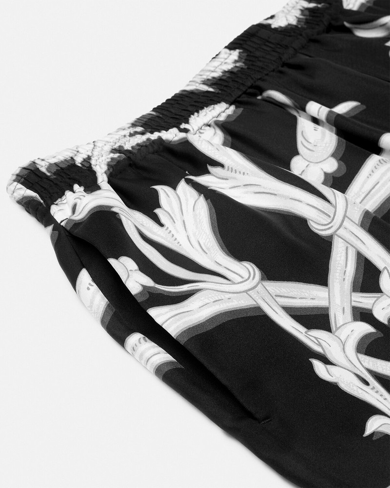 VERSACE Acanthus Leaves Silk Shorts outlook