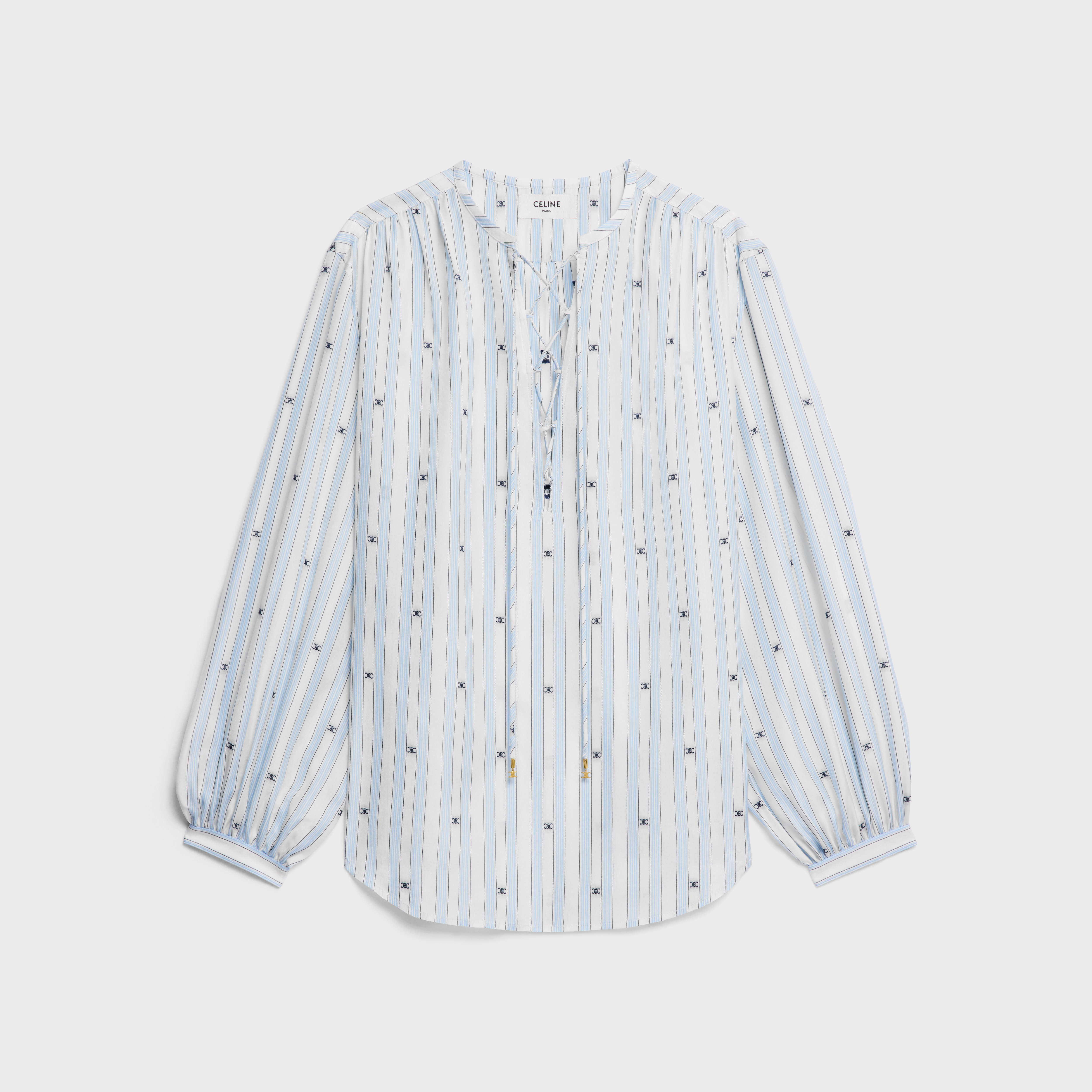 romy blouse in striped silk - 1