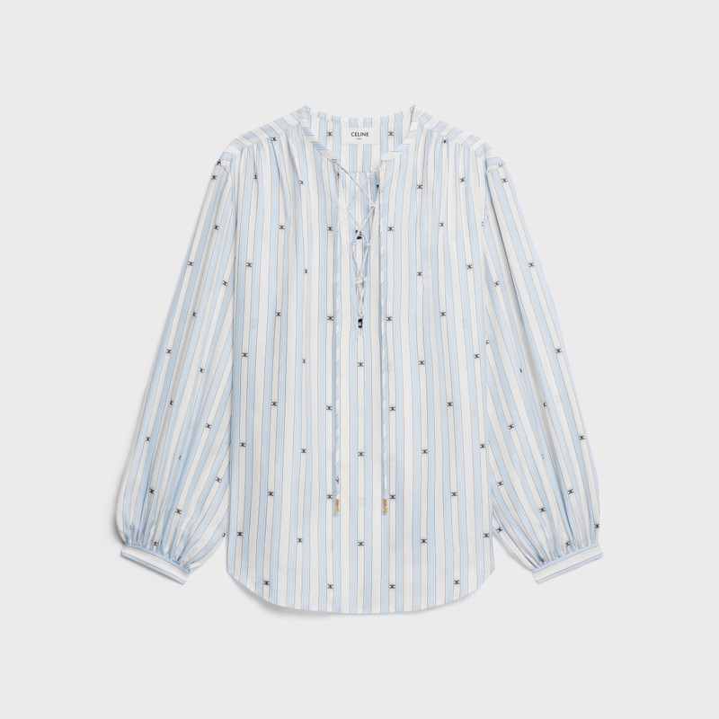 romy blouse in striped silk 1