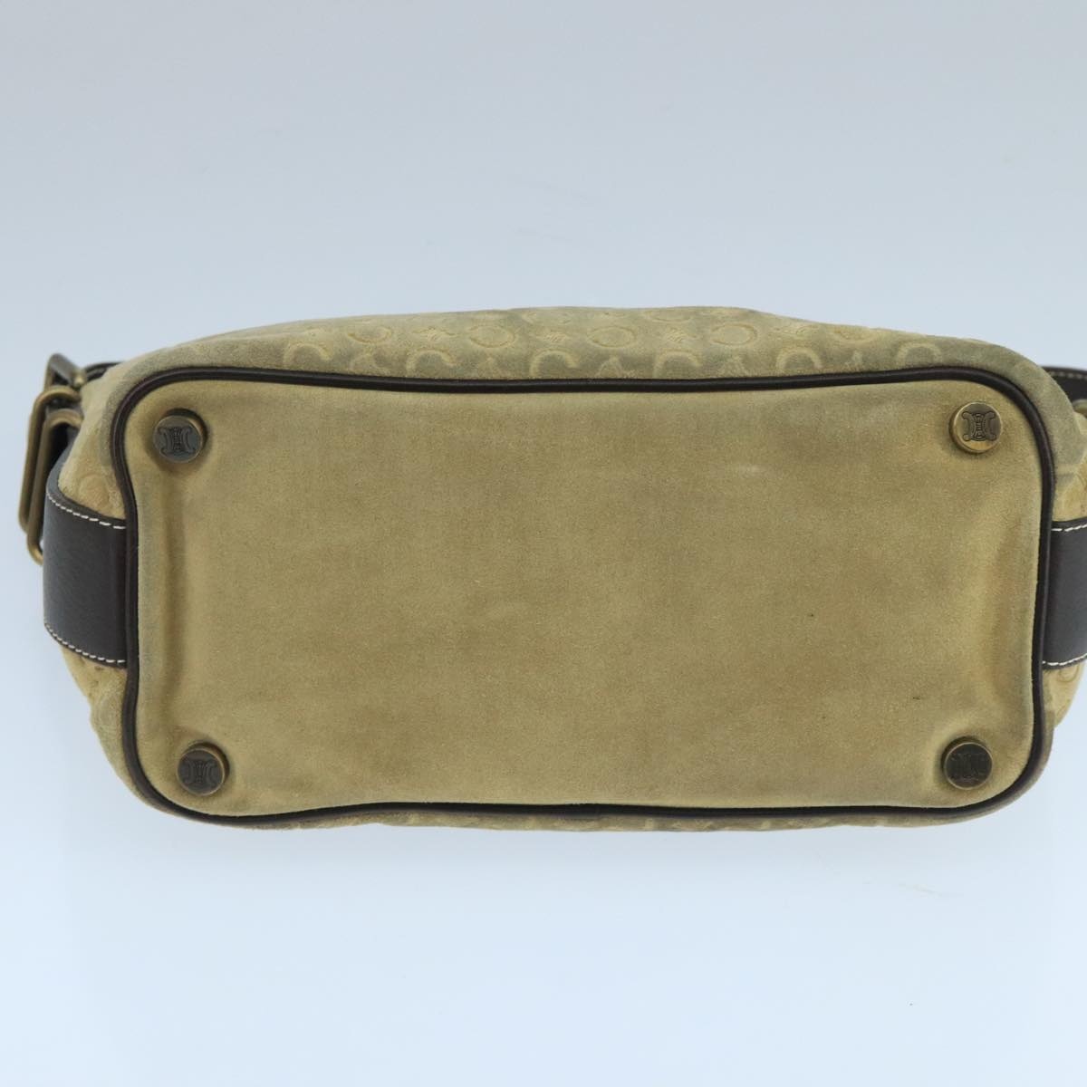 CELINE C Macadam Canvas Shoulder Bag Beige - 5