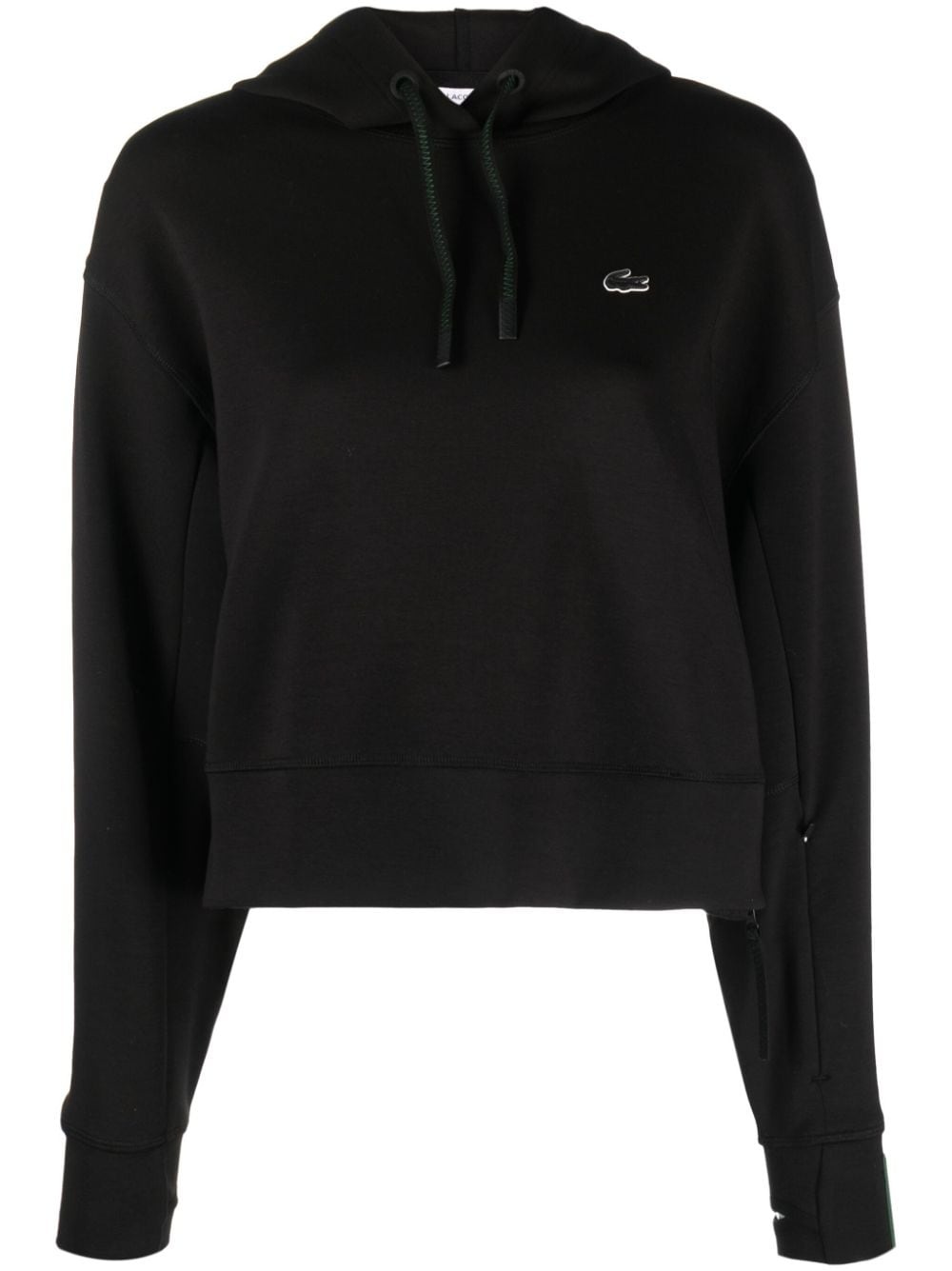 embroidered-logo thumb-slot hoodie - 1