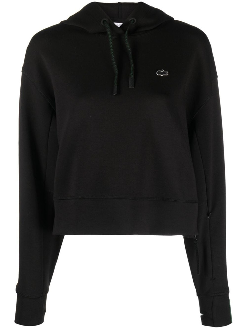 embroidered-logo thumb-slot hoodie 1