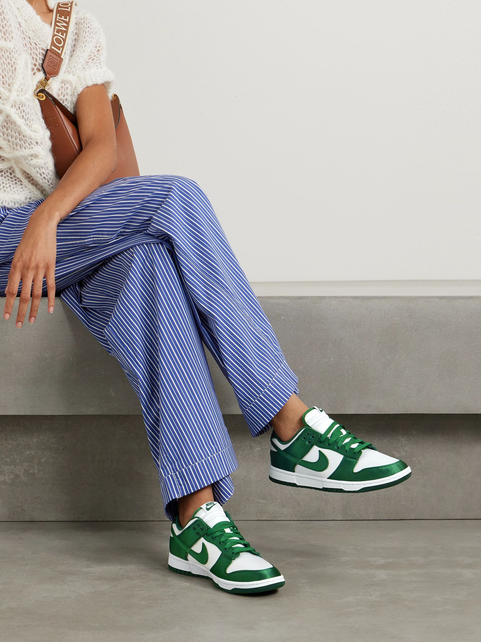 Dunk Low satin sneakers White - 2