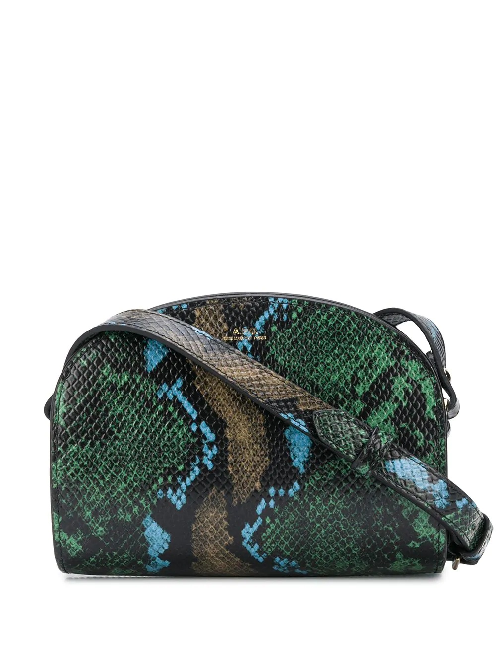 Demi-Lune Mini snake-effect bag - 1