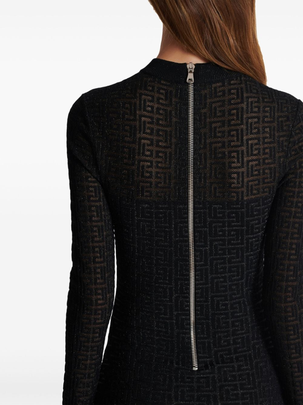 Balmain Women Glittered Knit Short Dress - 7