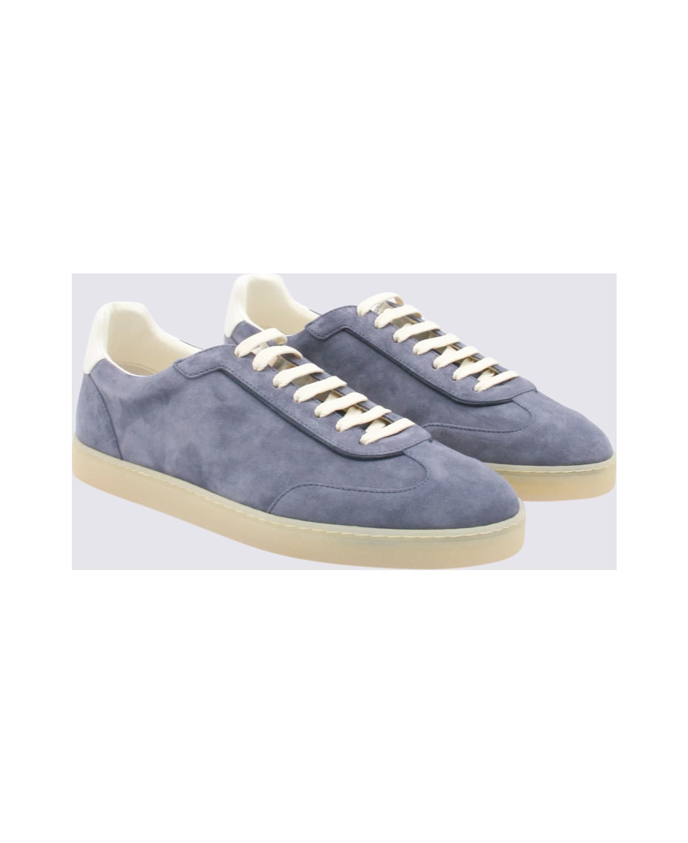 Blue Leather Sneakers - 2