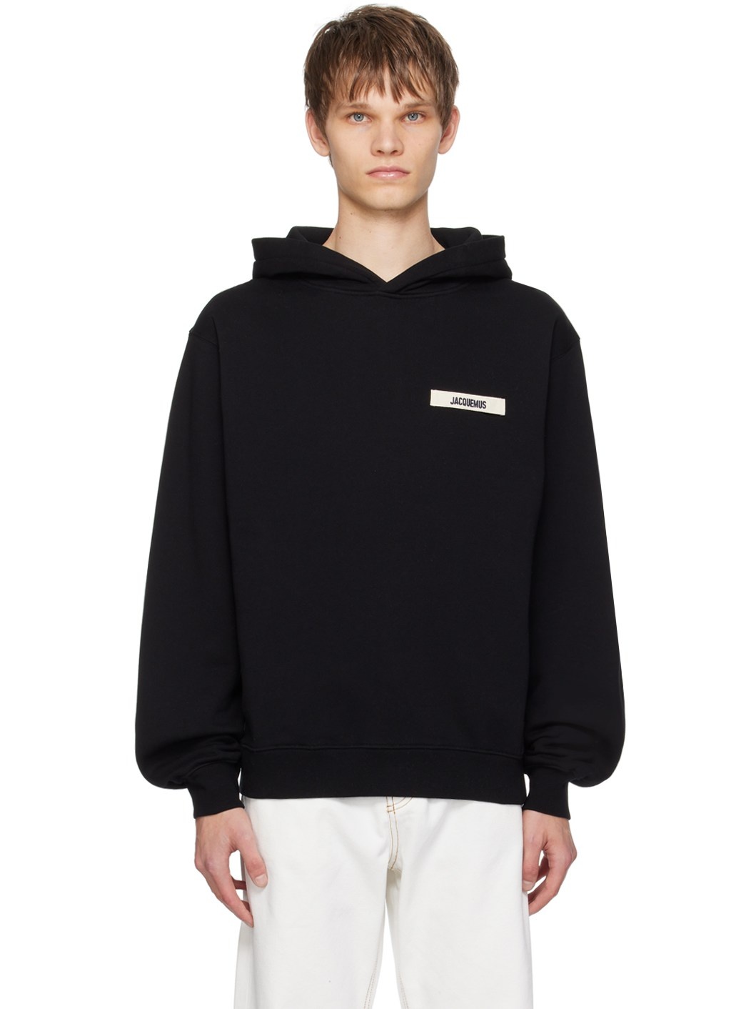 Black Les Classiques 'Le hoodie Gros Grain' Hoodie - 1