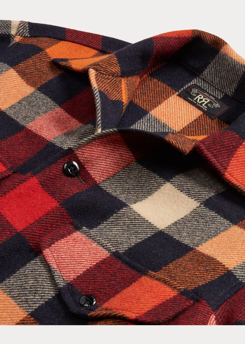 Plaid Wool Shirt Jacket 5