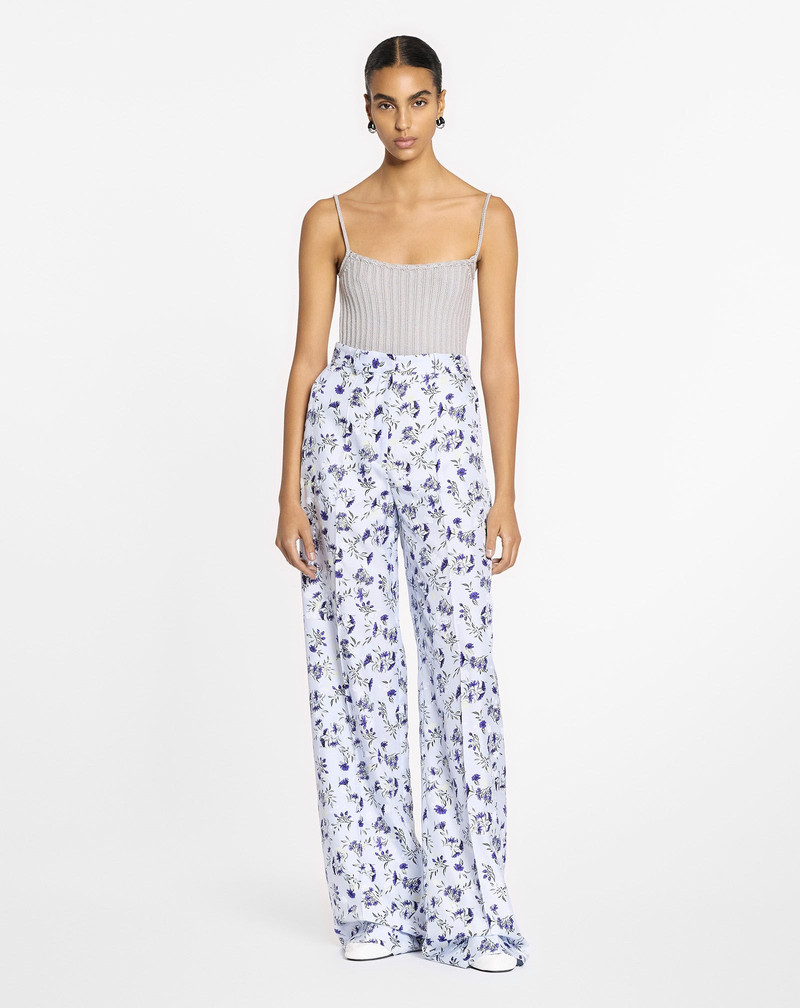 Lanvin PRINTED WIDE LEG SILK PANTS outlook