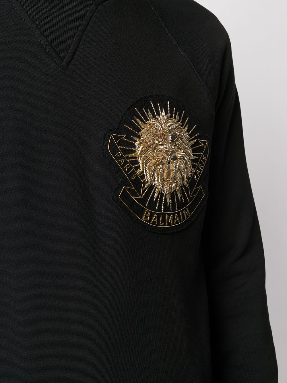 embellished badge sweatshirt - 5