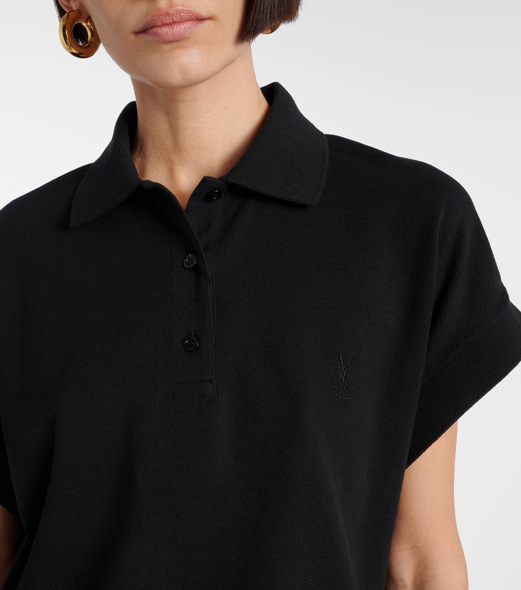 Cassandre cotton-blend piqué polo shirt - 4