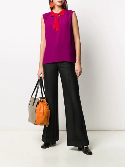 Marni contrasting collar sleeveless top outlook