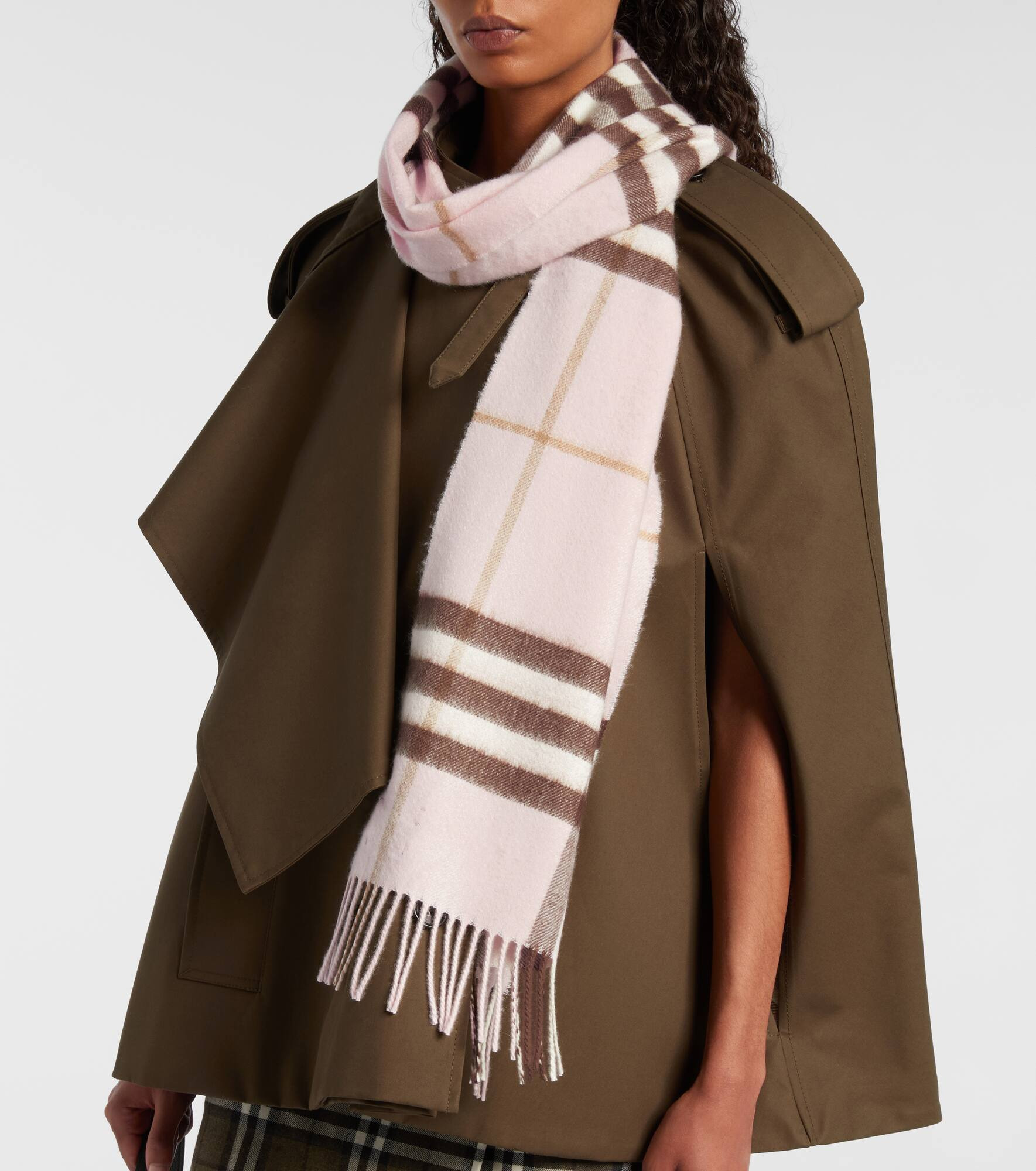 Giant Check cashmere scarf - 2