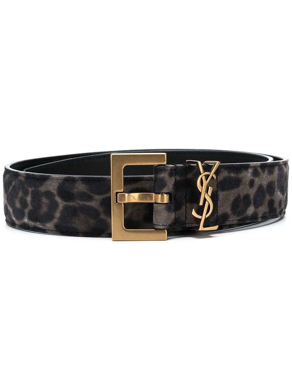 Monogram leopard-print belt - 1