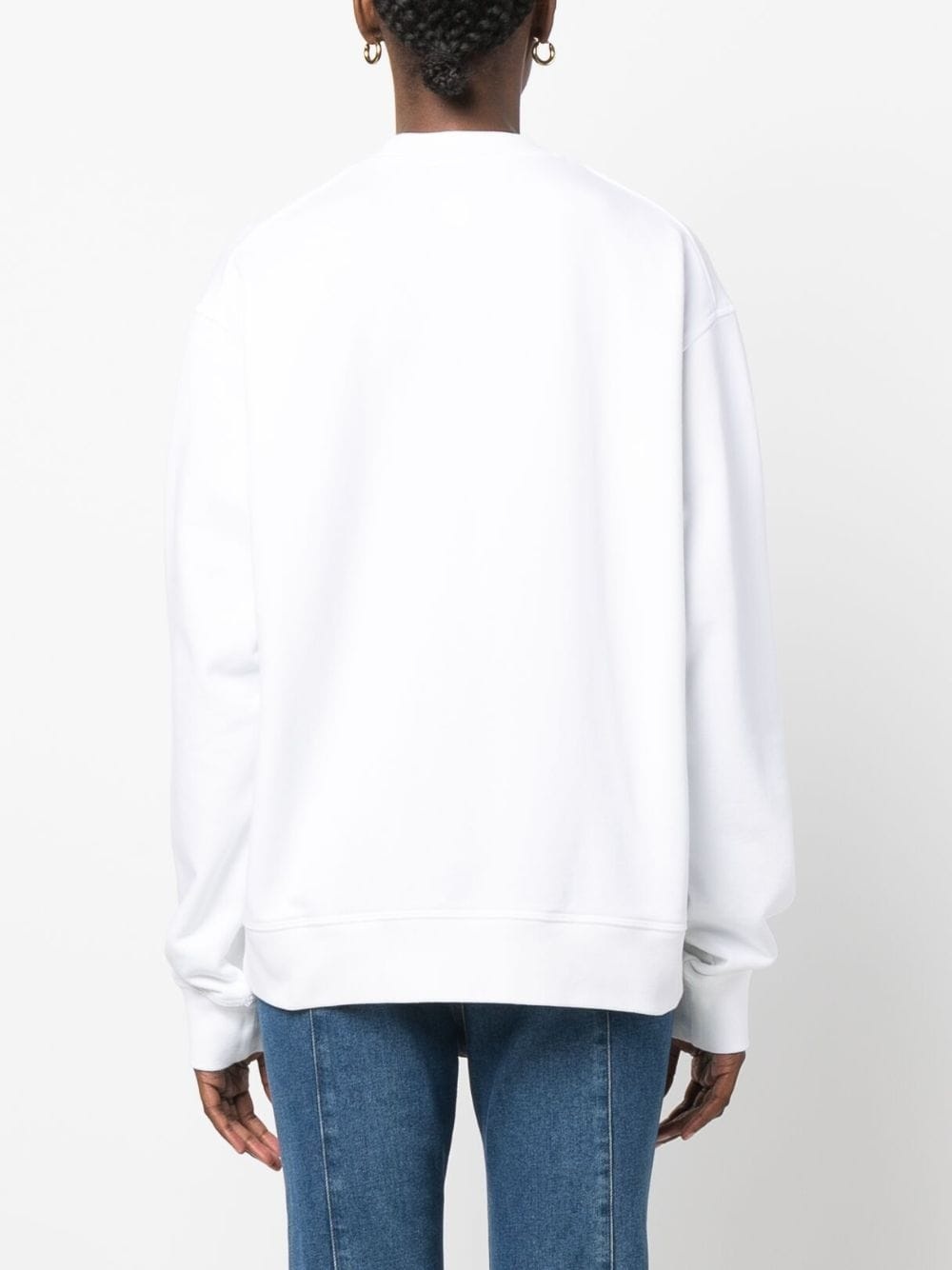 logo-print cotton sweatshirt - 4