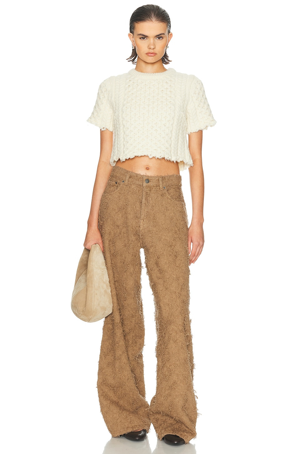Cut-off Shrunken Fisherman Sweater - 4
