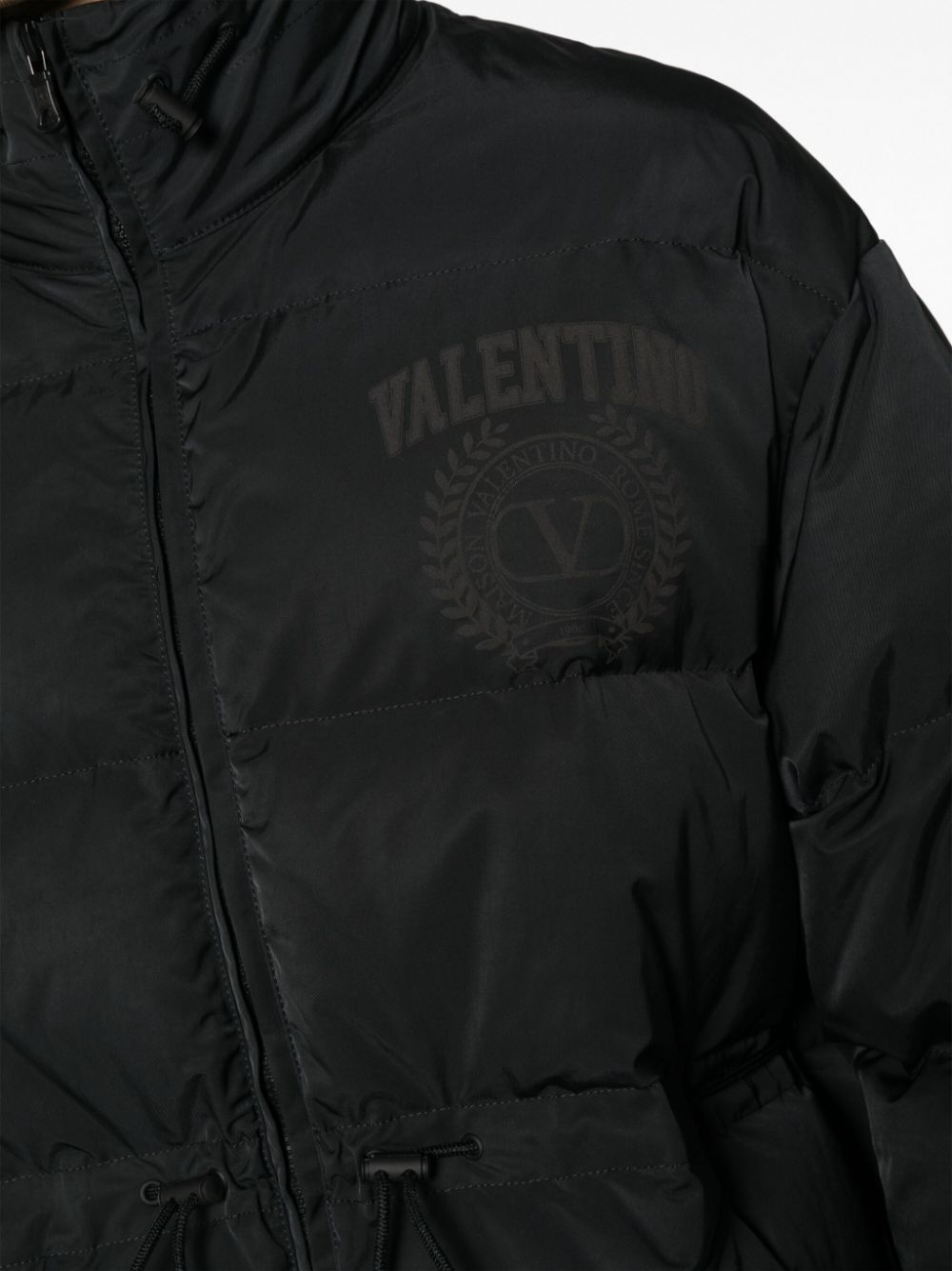 logo-print padded jacket - 5