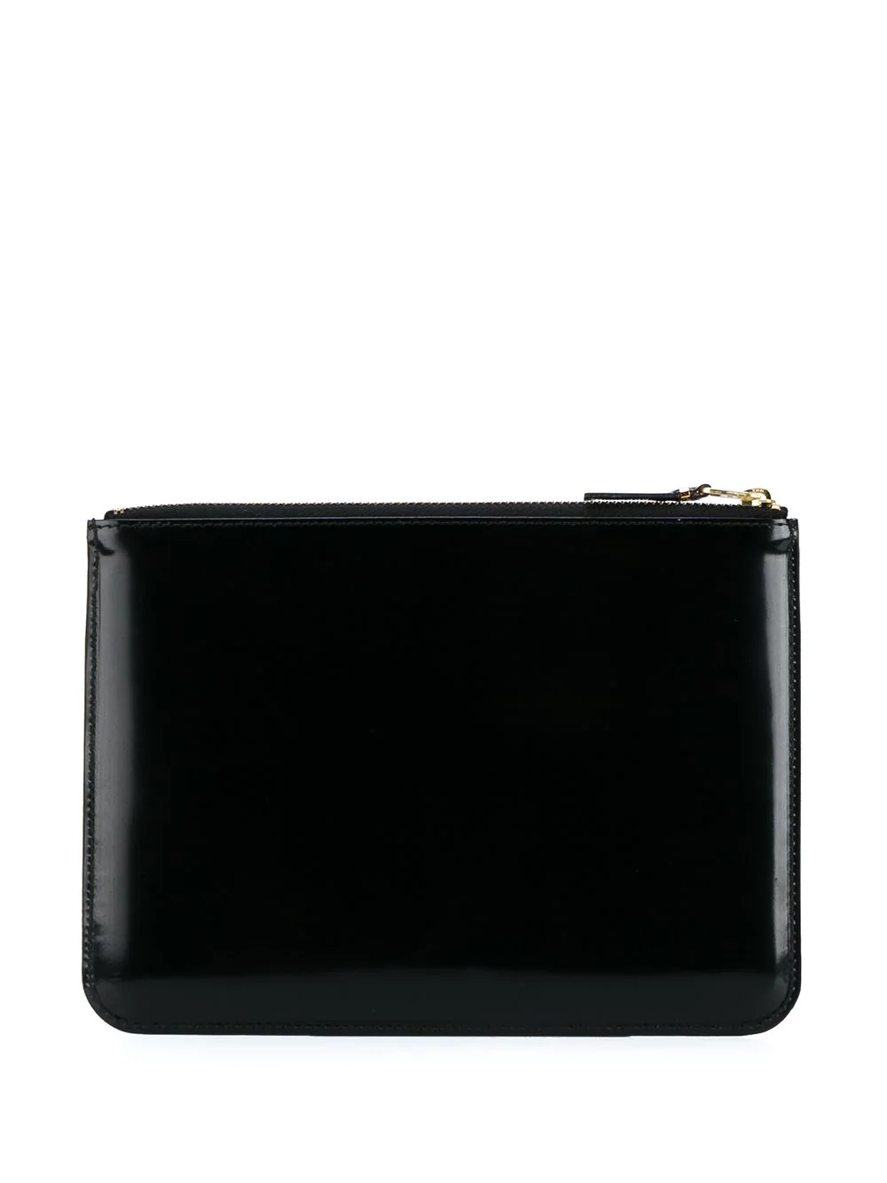 logo-debossed leather clutch bag - 3