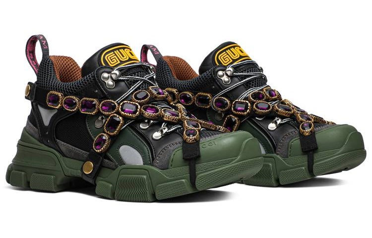 (WMNS) Gucci Flashtrek Crystals 'Green' 537355-GGZ30-1261 - 3