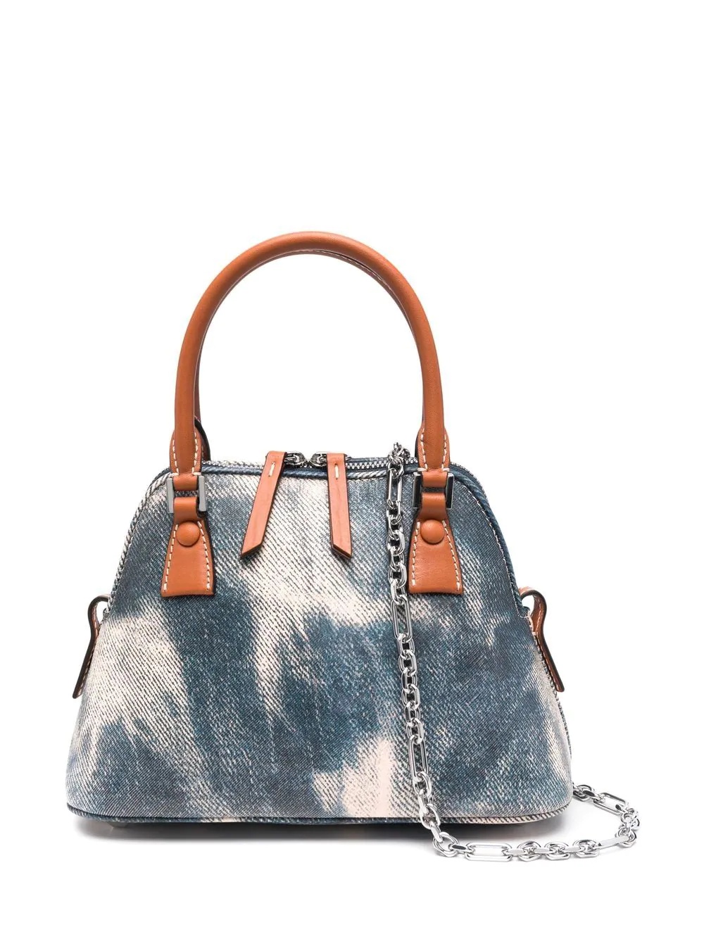 tie-dye pattern shoulder bag - 7