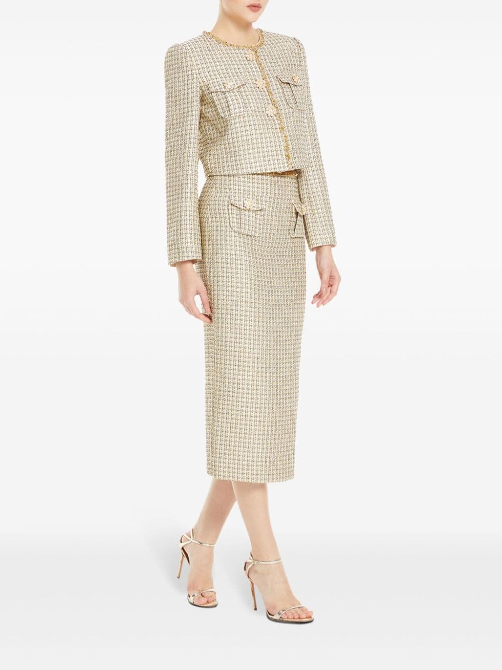 bouclé midi skirt - 2