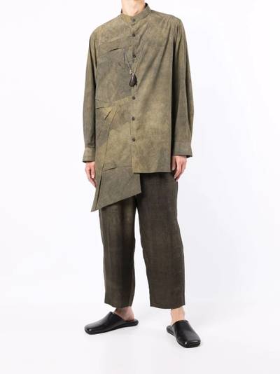 Ziggy Chen Panelled asymmetric shirt outlook