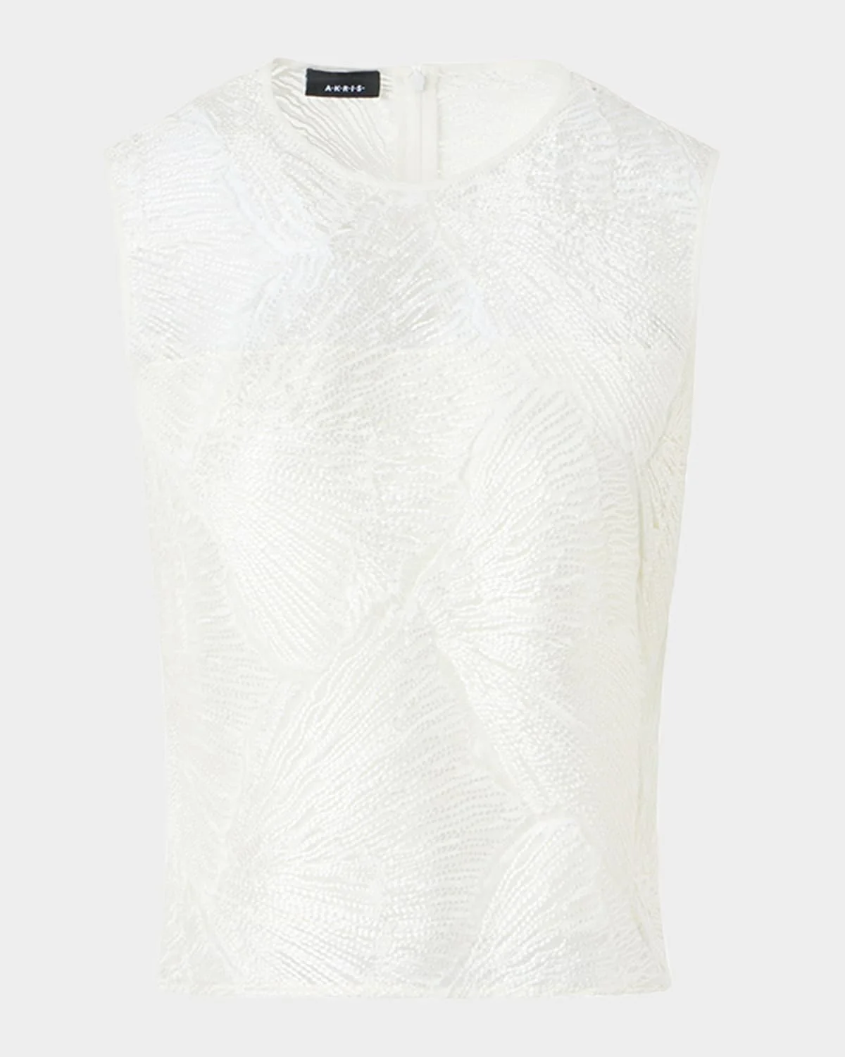 Lacquered Sea Fan Lace Sleeveless Top - 1