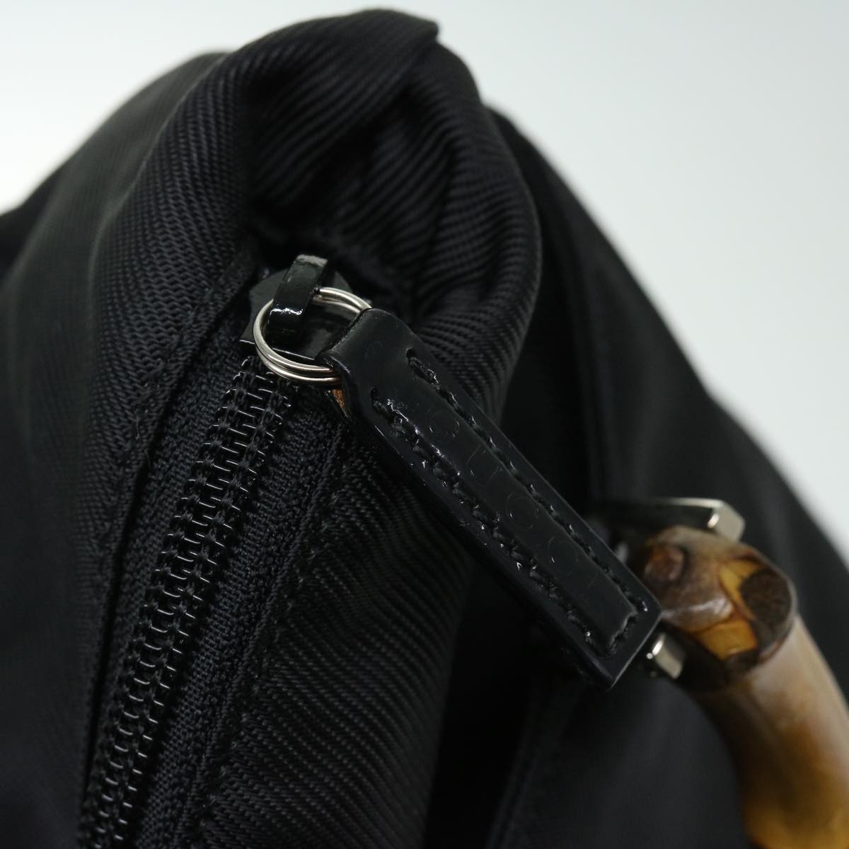 GUCCI Bamboo Hand Bag Nylon Black 002 3754 002 3754 - 14