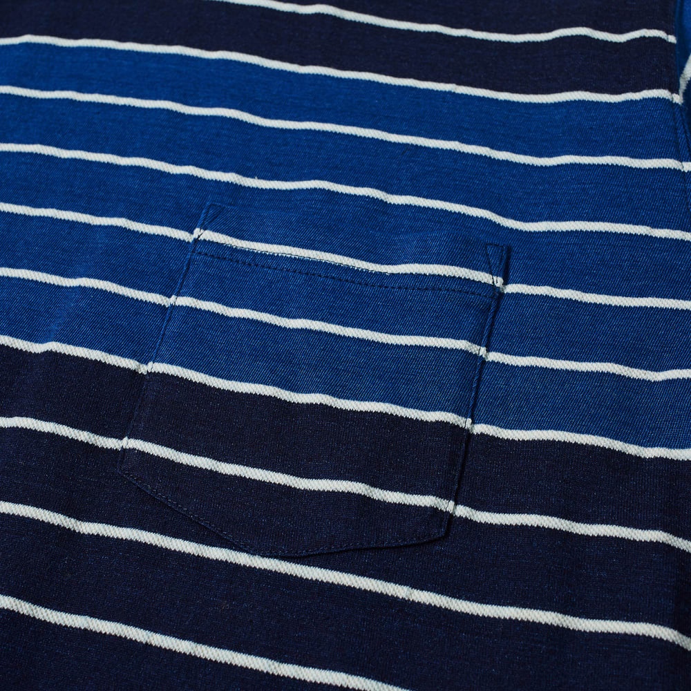 Beams Plus Indigo Stripe Pocket Tee - 2