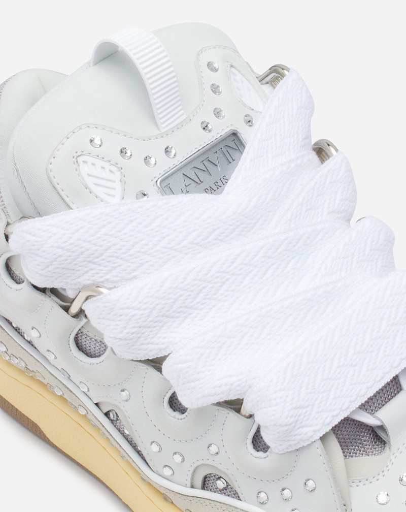 CURB LEATHER SNEAKERS WITH RHINESTONES 5