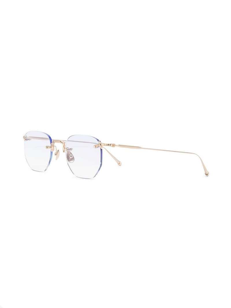 MATSUDA polished geometric-frame glasses outlook