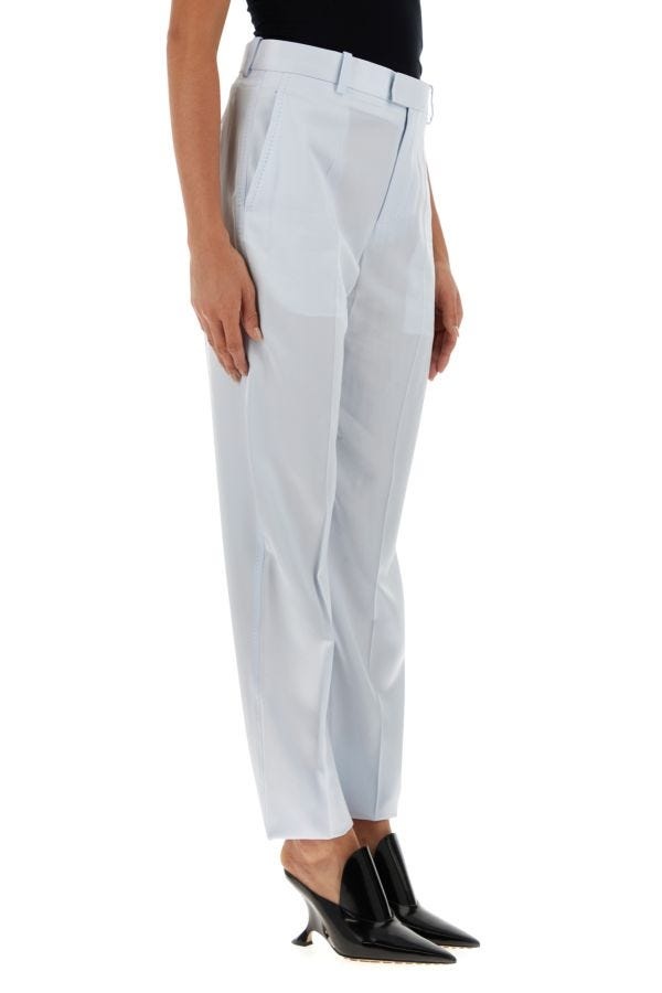 パンツ BOTTEGA VENETA Pastel light-blue twill pant Bottega Veneta Bottega Veneta Woman Pastel Light-Blue Twill