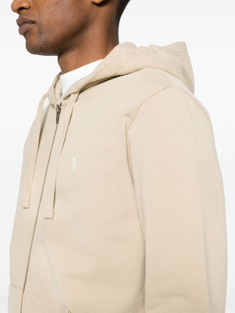Polo-Pony-embroidery zipped hoodie 5